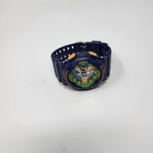 G-SHOCK Sport Watch in Navy with Green and Yellow Accents